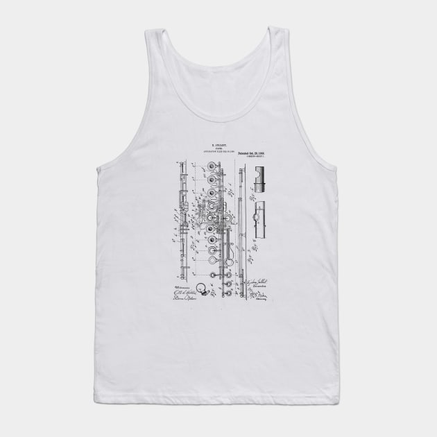 Musical patent drawing Tank Top by skstring